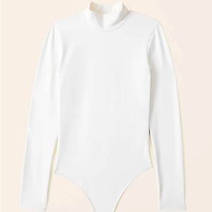 A&F Long-Sleeve Seamless Mockneck Bodysuit